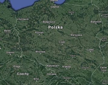 mapa Polski i czech male